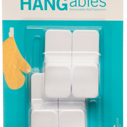 VELCRO Brand HANGables VEL-30107-USA Removable Wall Hook, 1 lb, 4-Hook, White :CD  4: QUANTITY: 1