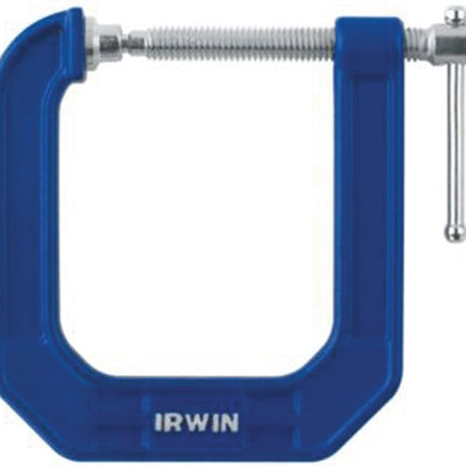 Irwin 225123 C-Clamp, 900 lb Clamping, 2 in Max Opening Size, 3-1/2 in D Throat, Steel Body, Blue Body :EA: QUANTITY: 1