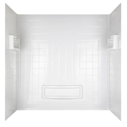 Peerless Distinction Series 39094-HD Bathtub Wall Set, 31-1/4 in L, 55-3/4 to 60 in W, 60 in H, Polycomposite, Tile Wall :EA: QUANTITY: 1