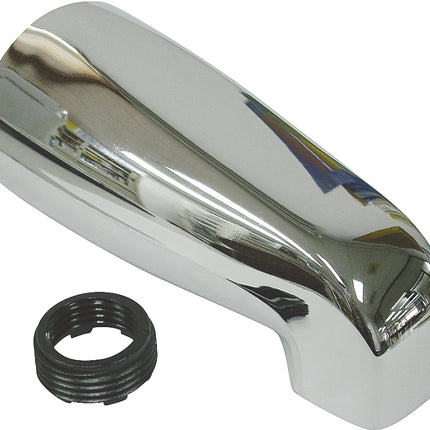 ProSource 24500 Bathtub Spout, 5-1/8 in L, 3/4 x 1/2 in Connection, IPS, Zinc, Chrome Plated :BAG: QUANTITY: 1