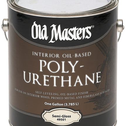 Old Masters 49501 Polyurethane, Semi-Gloss, Liquid, Clear, 1 gal, Can :GAL: QUANTITY: 2