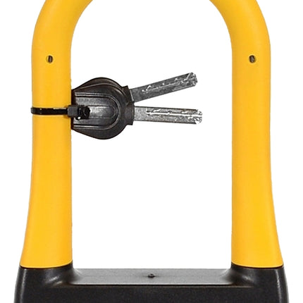 Kent 67225 Bike U-Lock with Key, Standard, Brass/Steel, Black, Vinyl :EA: QUANTITY: 1