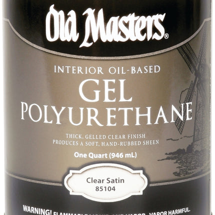 Old Masters 85104 Polyurethane, Satin, Liquid, Clear, 1 qt, Can :QUART: QUANTITY: 1