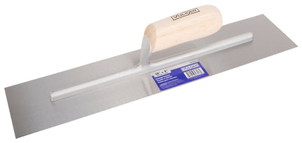 Vulcan 16218 Cement Trowel, 18 in L Blade, 4 in W Blade, Right Angle End, Ergonomic Handle, Wood Handle :EA: QUANTITY: 1