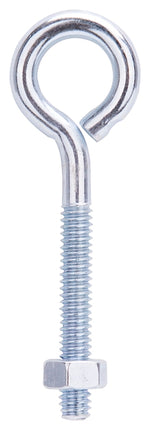 ProSource LR271 Eye Bolt, 1/4 in Thread, Machine Thread, 1-5/8 in L Thread, 31/32 in Dia Eye, 125 lb Working Load, Steel :EA: QUANTITY: 20