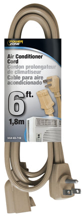 PowerZone OR681506 Extension Cord, SPT-3, Vinyl, Beige, For: Air conditioner and Appliances :EA: QUANTITY: 1