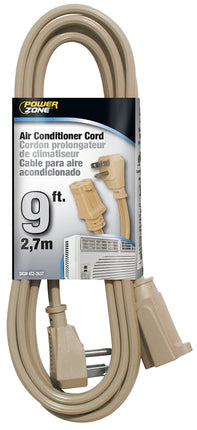 PowerZone OR681509 Single-Ended Extension Cord, SPT-3, Vinyl, Beige, For: Air conditioner and Appliances :EA: QUANTITY: 1