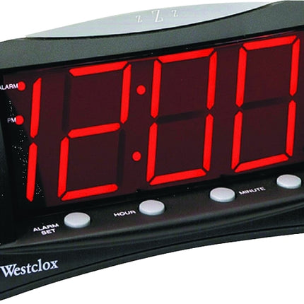 Westclox 66705 Alarm Clock, LED Display, Black Case :EA: QUANTITY: 1