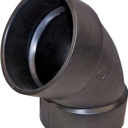 Canplas 102601BC Pipe Elbow, 1-1/2 in, Hub, 60 deg Angle, ABS, Black :EA: QUANTITY: 1