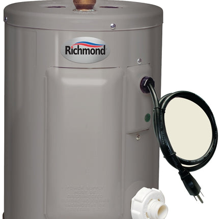 Richmond Essential Series 6EP2-1 Electric Water Heater, 120 V, 1440 W, 2.5 gal Tank, Wall Mounting, Stainless Steel :EA: QUANTITY: 1