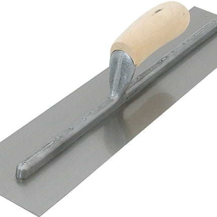 Marshalltown FT363 Finishing Trowel, 14 in L Blade, 4 in W Blade, Steel Blade, Curved Handle, Wood Handle :EA: QUANTITY: 1