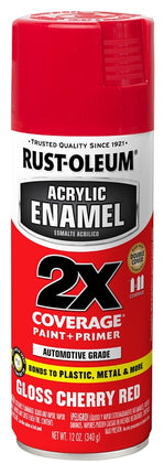 Rust-Oleum 271920 Automotive Spray Paint, Gloss, Red, 12 oz, Can :CAN: QUANTITY: 1