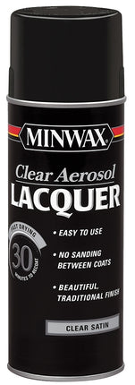 Minwax 152100000 Lacquer Spray, Liquid, Clear, 12 oz, Can :CAN: QUANTITY: 1