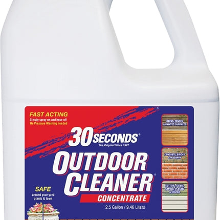 30 Seconds 2.5G30S Outdoor Cleaner, 2.5 gal, Bottle, Liquid, Light Yellow :EA: QUANTITY: 2