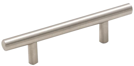 Amerock Bar Pulls Series BP19010CSG9 Cabinet Pull, 5-3/8 in L Handle, 1-3/8 in Projection, Carbon Steel, Sterling Nickel :EA: QUANTITY: 1