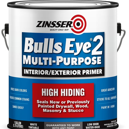 Zinsser Bulls Eye 2 Series 285156 Primer, White, 1 gal :GAL: QUANTITY: 1