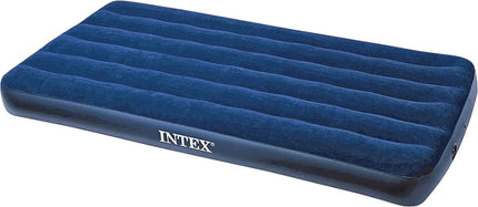 INTEX 68757 Downy Airbed Mattress, 75 in L, 39 in W, Twin, Vinyl, Blue :EA: QUANTITY: 4