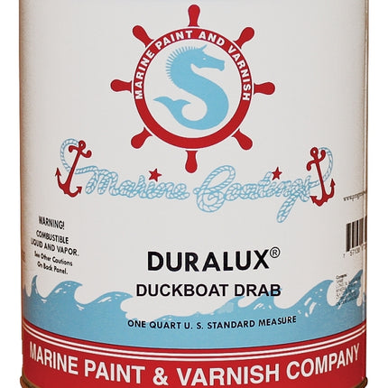 Duralux M691-4 Marine Enamel, Flat, Camouflage Duckboat Drab, 1 qt Can :QUART: QUANTITY: 4