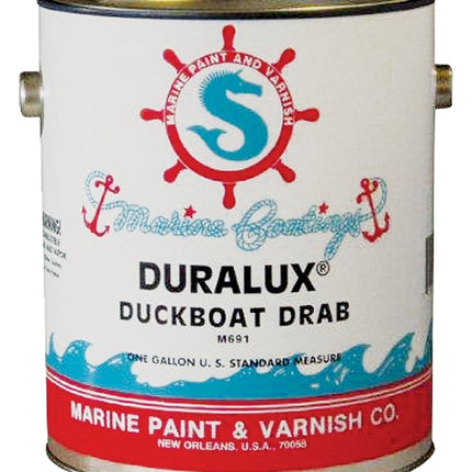 Duralux M691-1 Marine Enamel, Flat, Camouflage Duckboat Drab, 1 gal Can :GAL: QUANTITY: 4