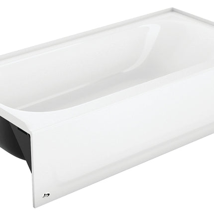 Bootz Aloha 011-4365-00 Bathtub, 39 gal, 60 in L, 30 in W, 14-1/4 in H, Steel, White, Porcelain-Coated :EA: QUANTITY: 1