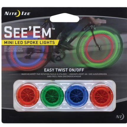 Nite Ize See'Em Series NSE-A1-4R3 Spoke Light, Plastic, Blue/Green/Red :CD4: QUANTITY: 1