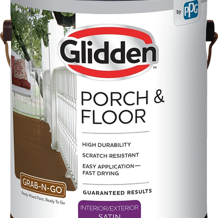 Glidden 3031F Paint and Primer, Satin, Brown, 1 gal :GAL: QUANTITY: 4