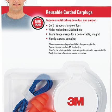 3M Tri-Flange 90586-00000 Ear Plugs, 26 dB NRR, Multi-Flange :EA: QUANTITY: 1