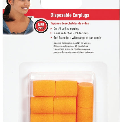 TEKK Protection 90580-00000T Ear Plugs, 29 dB NRR, Foam Ear Plug, Orange Ear Plug :PK: QUANTITY: 1