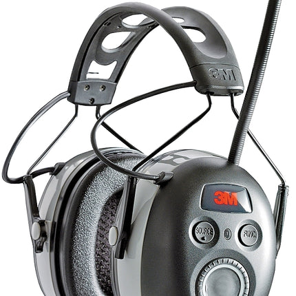 3M Worktunes 7100097024 Wireless Hearing Protector, 24 dB NRR, AM/FM Radio Band, Black/Silver :PR: QUANTITY: 1