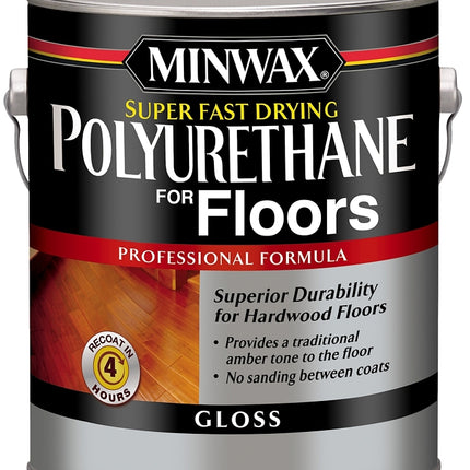 Minwax 130200000 Polyurethane, Gloss, Liquid, Clear, 1 gal, Can :GAL: QUANTITY: 2