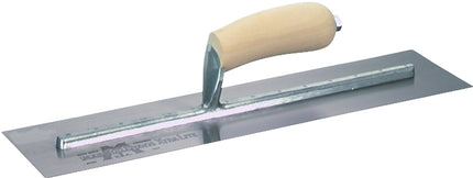 Marshalltown MXS66 Finishing Trowel, 16 in L Blade, 4 in W Blade, Spring Steel Blade, Square End, Curved Handle :EA: QUANTITY: 1