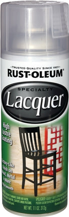 Rust-Oleum SPECIALTY 1906830 Lacquer Spray Paint, Gloss, Liquid, Clear, 11 oz, Aerosol Can :CAN: QUANTITY: 1