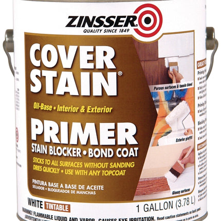 Zinsser 03501 Primer, Flat/Matte, White, 1 gal :GAL: QUANTITY: 4