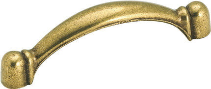 Amerock BP3441BB Cabinet Pull, 3-7/16 in L Handle, 1-1/8 in H Handle, 15/16 in Projection, Zinc, Burnished Brass :EA: QUANTITY: 1