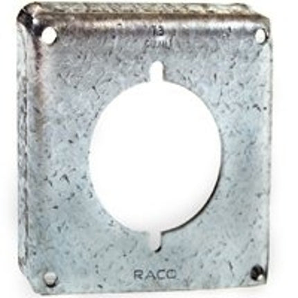 Raco 810C Exposed Work Cover, 2-9/64 in Dia, 4-3/16 in L, 4-3/16 in W, Square, Galvanized Steel, Gray :EA: QUANTITY: 1