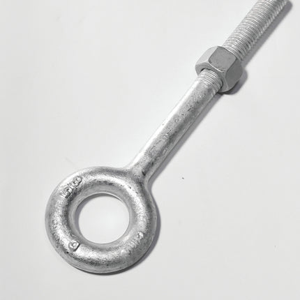 BARON 24-5/8X6 Eye Bolt, 5/8 in Thread, 3 in L Thread, 1-1/4 in ID x 2-1/2 in OD Dia Eye, 6 in L Shank, Galvanized Steel :EA: QUANTITY: 1