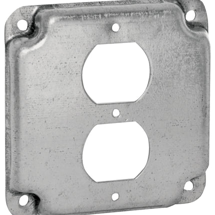 Raco 902C Exposed Work Cover, 4-3/16 in L, 4-3/16 in W, Square, Galvanized Steel, Gray :EA: QUANTITY: 1