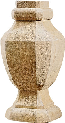 UFP 106089 Post Top, 6-3/4 in H, Deluxe Octagon, Pine, White :EA: QUANTITY: 1