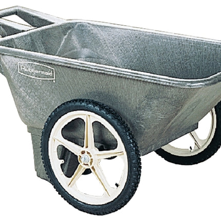 Rubbermaid 564200BLA Utility Cart, 300 lb, Plastic Deck, 2-Wheel, 20 in Wheel, Pneumatic Wheel, Black :EA: QUANTITY: 1