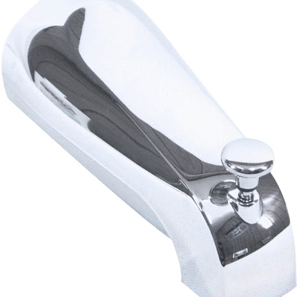 US Hardware P-037B Bathtub Spout with Diverter, 1/2 in Connection, MNPT, Metal, Chrome Plated :CD: QUANTITY: 1