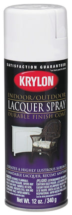 Krylon K07032777 Lacquer Spray, Gloss, Liquid, Clear, 12 oz, Can :CAN: QUANTITY: 1