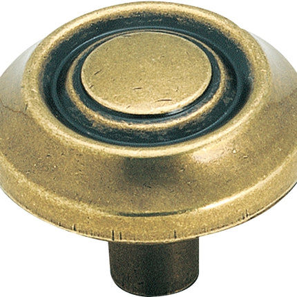 Amerock BP3423BB Cabinet Knob, 1 in Projection, Zinc, Burnished Brass :EA: QUANTITY: 1