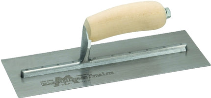 Marshalltown MXS1 Finishing Trowel, 11 in L Blade, 4-1/2 in W Blade, Spring Steel Blade, Curved Handle, Wood Handle :EA: QUANTITY: 1