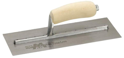 Marshalltown MXS4 Finishing Trowel, 11-1/2 in L Blade, 4-3/4 in W Blade, Spring Steel Blade, Curved Handle, Wood Handle :EA: QUANTITY: 1