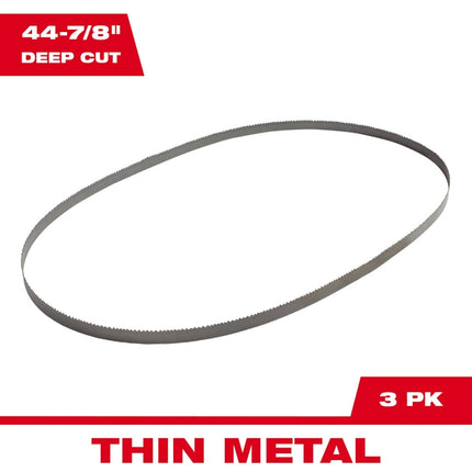 Milwaukee 48-39-0511 Band Saw Blade, 1/2 in W, 44-7/8 in L, 14 TPI, Bi-Metal :CD  3: QUANTITY: 1