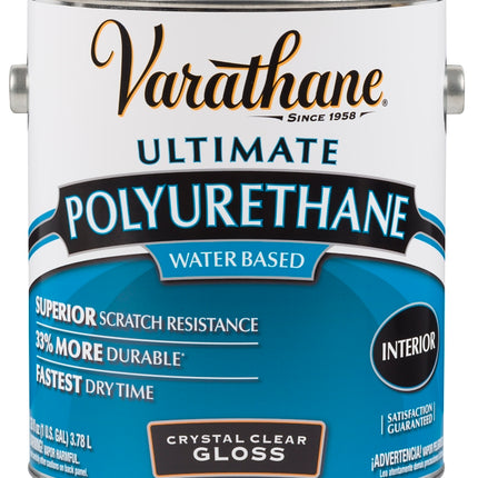 Rust-Oleum 200031 Polyurethane, Gloss, Liquid, Crystal Clear, 1 gal, Can :GAL: QUANTITY: 1