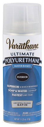 Rust-Oleum 200281 Polyurethane, Liquid, Crystal Clear, 11.25 oz, Aerosol Can :CAN: QUANTITY: 1