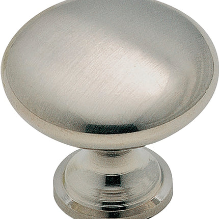 Amerock 14404SCH Cabinet Knob, 1-1/8 in Projection, Zinc, Brushed Chrome :EA: QUANTITY: 1