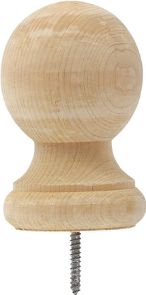 Waddell 110 Post Top, 3-1/4 in Dia, 4-1/4 in H, Large Ball, Pine :EA: QUANTITY: 1