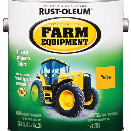 RUST-OLEUM SPECIALTY 7449402 Farm Equipment Enamel, Caterpillar Yellow, 1 gal Can :GAL: QUANTITY: 2